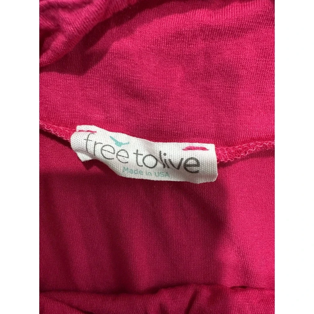 Free To Live Skirt Pull On Women's Size Medium Hot Pink Stretch Soft Made In USA